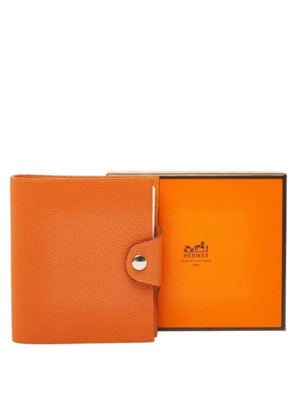 Hermes Ulysse Mini Notebook Cover System with Refill Orange Togo Agenda